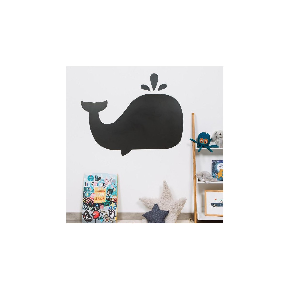 Chambre d'enfant - Kit Baleine / Tableau Magnétique Baleine + 61 Aimants